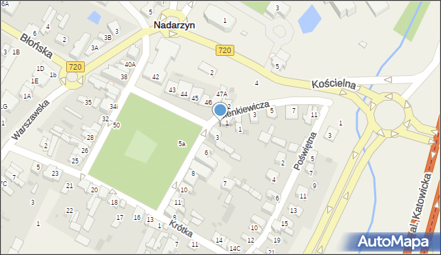 Nadarzyn, Plac Poniatowskiego, 2, mapa Nadarzyn