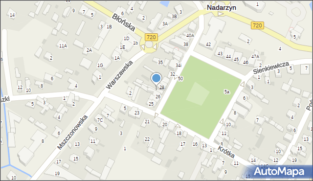 Nadarzyn, Plac Poniatowskiego, 27, mapa Nadarzyn