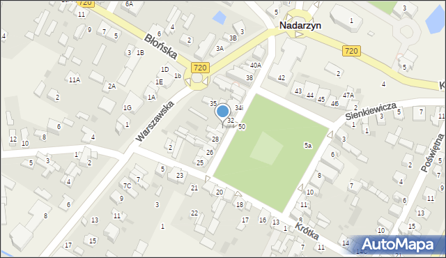 Nadarzyn, Plac Poniatowskiego, 31, mapa Nadarzyn