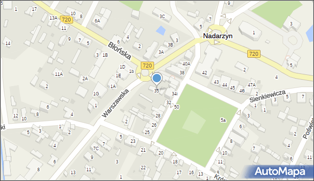 Nadarzyn, Plac Poniatowskiego, 35, mapa Nadarzyn