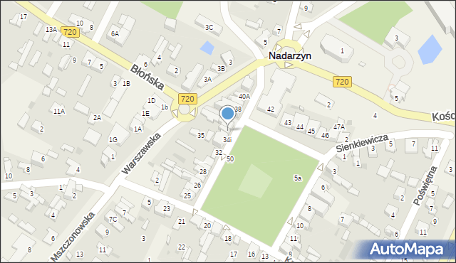 Nadarzyn, Plac Poniatowskiego, 37, mapa Nadarzyn