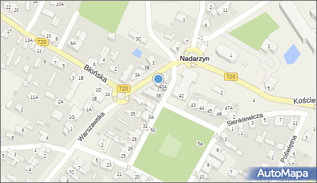 Nadarzyn, Plac Poniatowskiego, 40, mapa Nadarzyn