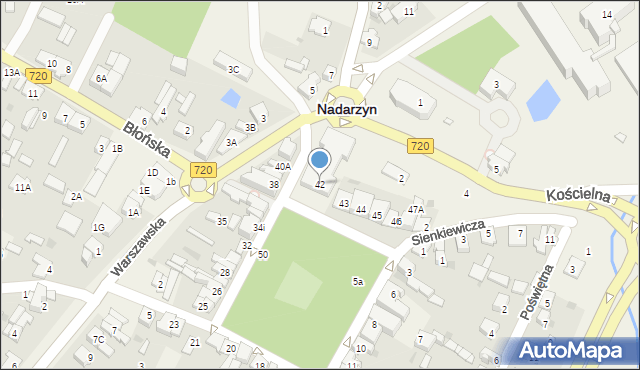 Nadarzyn, Plac Poniatowskiego, 42, mapa Nadarzyn