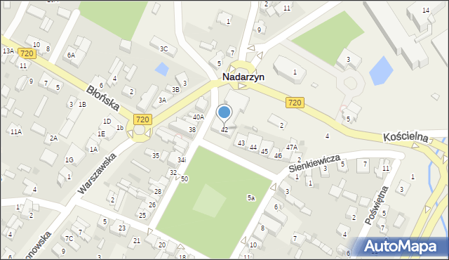 Nadarzyn, Plac Poniatowskiego, 42, mapa Nadarzyn