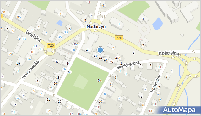 Nadarzyn, Plac Poniatowskiego, 44, mapa Nadarzyn