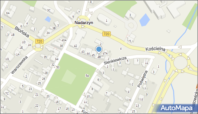 Nadarzyn, Plac Poniatowskiego, 46, mapa Nadarzyn