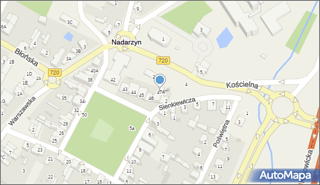 Nadarzyn, Plac Poniatowskiego, 47A, mapa Nadarzyn