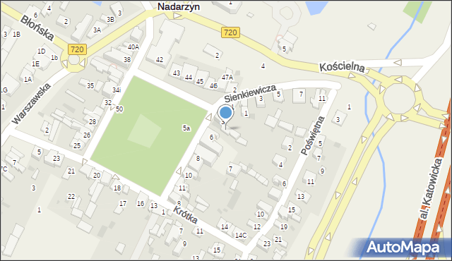 Nadarzyn, Plac Poniatowskiego, 5, mapa Nadarzyn