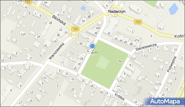 Nadarzyn, Plac Poniatowskiego, 50, mapa Nadarzyn