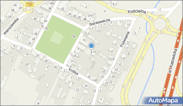 Nadarzyn, Plac Poniatowskiego, 7, mapa Nadarzyn