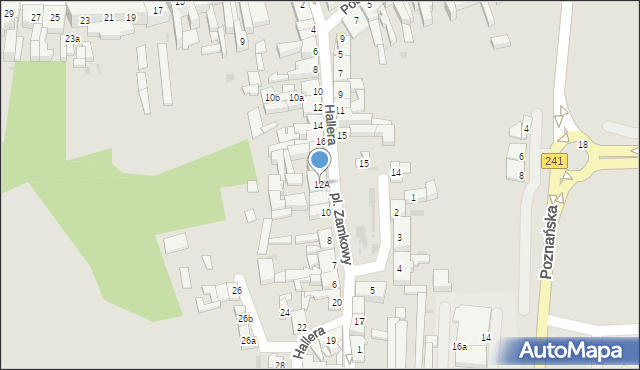 Nakło nad Notecią, Plac Zamkowy, 12A, mapa Nakło nad Notecią