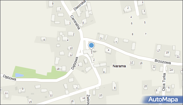 Narama, Plac Naramskiego Andrzeja, 1, mapa Narama