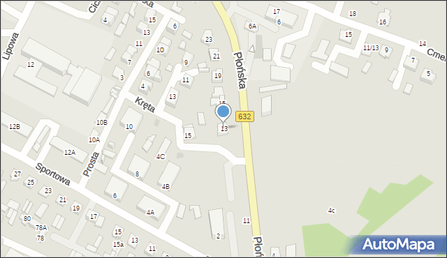 Nasielsk, Płońska, 13, mapa Nasielsk