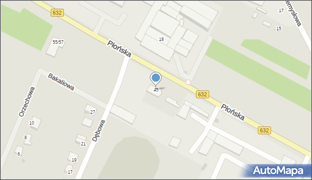 Nasielsk, Płońska, 45, mapa Nasielsk