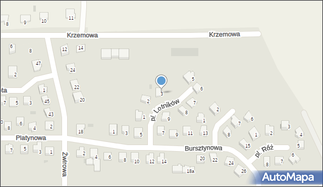 Nidzica, Plac Lotników, 3, mapa Nidzica