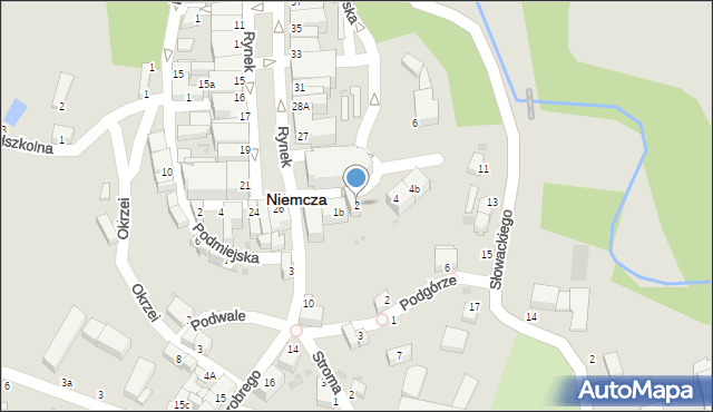 Niemcza, Plac Mieszka I, 2, mapa Niemcza