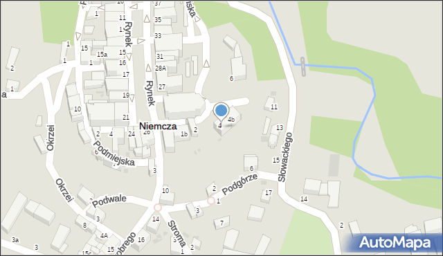 Niemcza, Plac Mieszka I, 4a, mapa Niemcza