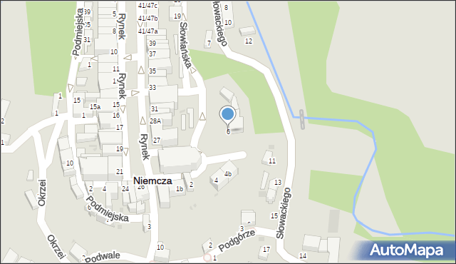 Niemcza, Plac Mieszka I, 6, mapa Niemcza
