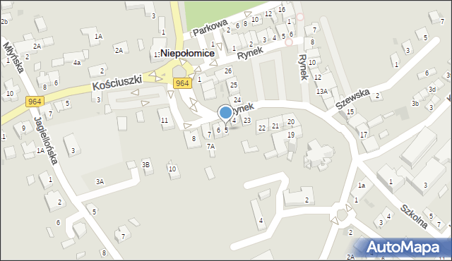 Niepołomice, Plac Zwycięstwa, 5, mapa Niepołomice