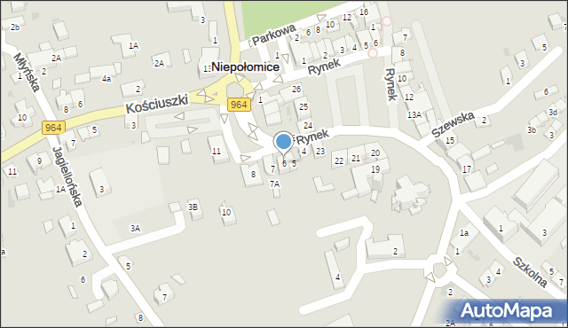 Niepołomice, Plac Zwycięstwa, 6, mapa Niepołomice