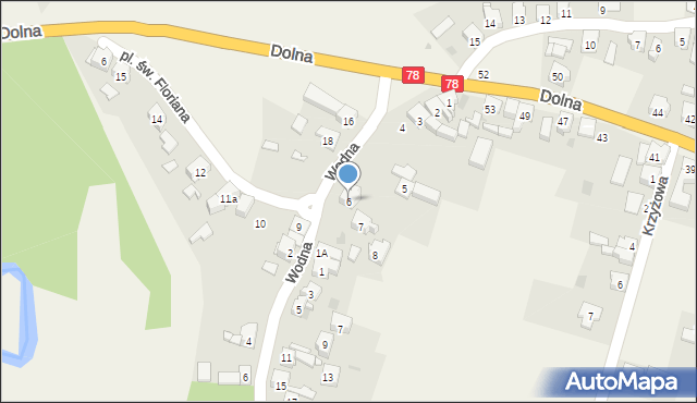 Niezdara, Plac św. Floriana, 6, mapa Niezdara