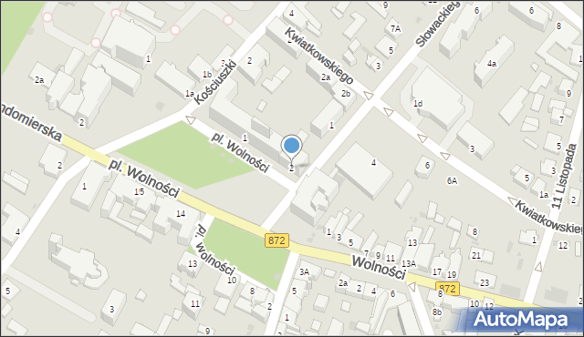 Nisko, Plac Wolności, 2, mapa Nisko