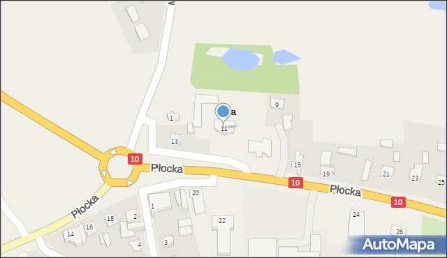 Nowa Góra, Płocka, 11, mapa Nowa Góra