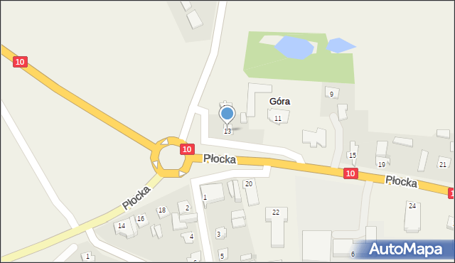 Nowa Góra, Płocka, 13, mapa Nowa Góra