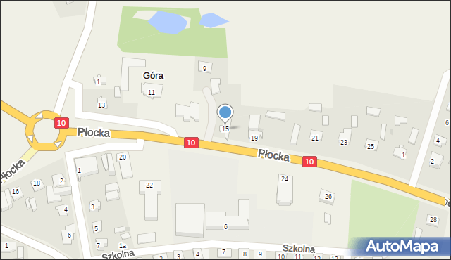 Nowa Góra, Płocka, 15, mapa Nowa Góra