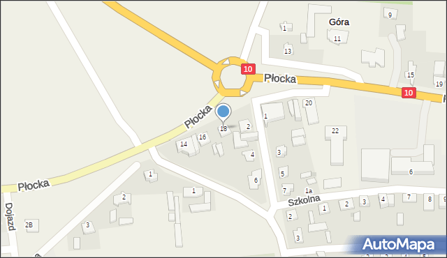 Nowa Góra, Płocka, 18, mapa Nowa Góra