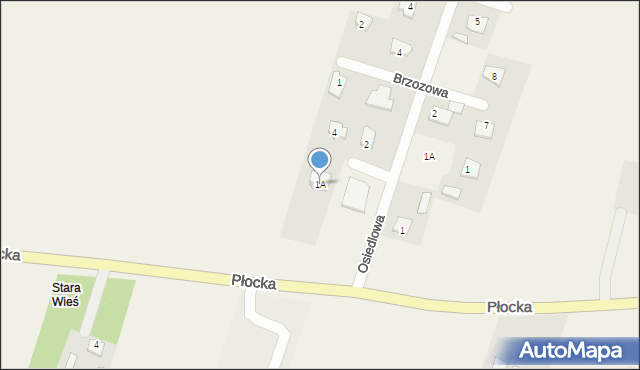 Nowa Góra, Płocka, 1A, mapa Nowa Góra