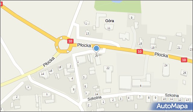 Nowa Góra, Płocka, 20, mapa Nowa Góra