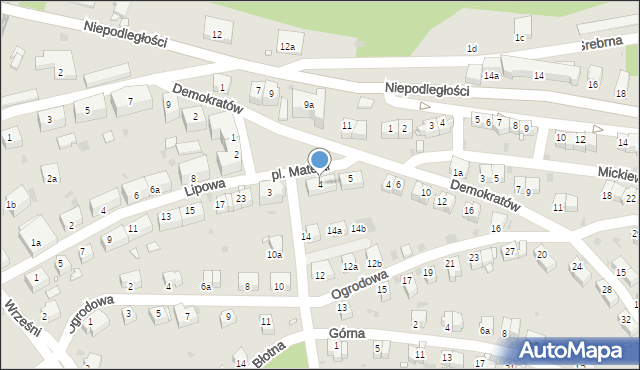 Nowa Ruda, Plac Matejki Jana, 4, mapa Nowa Ruda