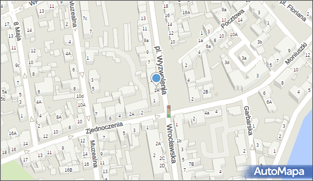 Nowa Sól, Plac Wyzwolenia, 1A, mapa Nowa Sól