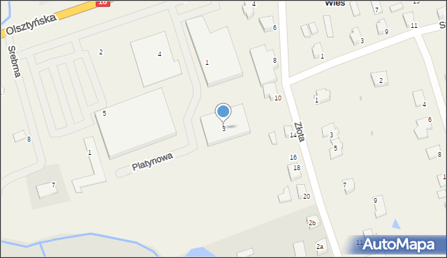 Nowa Wieś, Platynowa, 3, mapa Nowa Wieś