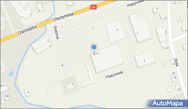 Nowa Wieś, Platynowa, 5, mapa Nowa Wieś