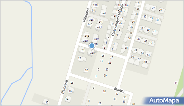 Nowa Wola, Plonowa, 24A, mapa Nowa Wola