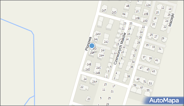 Nowa Wola, Plonowa, 24F, mapa Nowa Wola