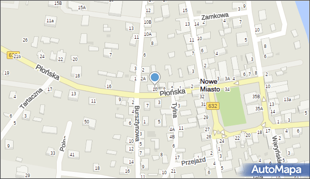 Nowe Miasto, Płońska, 10, mapa Nowe Miasto