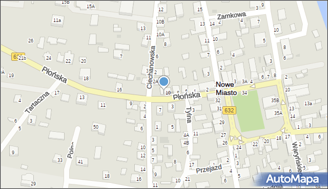 Nowe Miasto, Płońska, 12, mapa Nowe Miasto