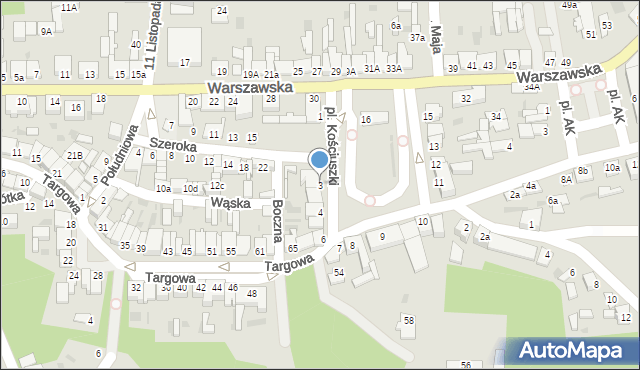 Nowe Miasto nad Pilicą, Plac Kościuszki Tadeusza, gen., 3, mapa Nowe Miasto nad Pilicą