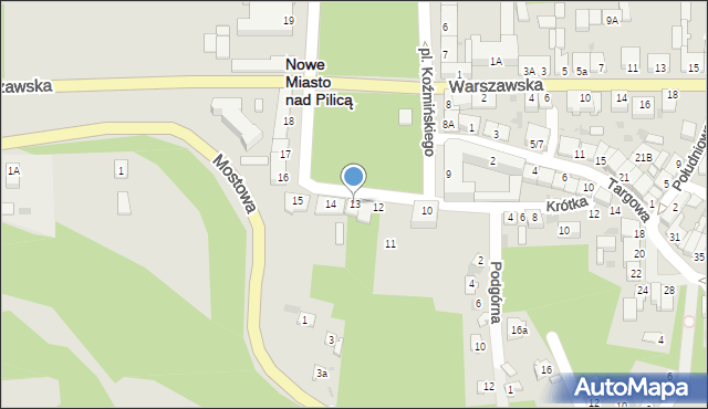 Nowe Miasto nad Pilicą, Plac o. Honorata Koźmińskiego, 13, mapa Nowe Miasto nad Pilicą