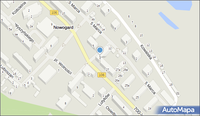 Nowogard, Plac Wolności, 2, mapa Nowogard