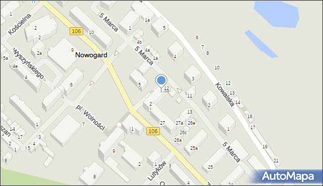 Nowogard, Plac Wolności, 4, mapa Nowogard