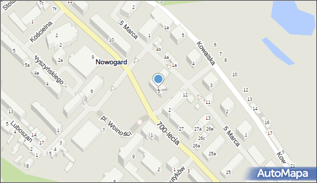 Nowogard, Plac Wolności, 5, mapa Nowogard