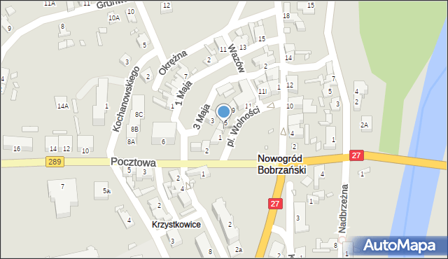 Nowogród Bobrzański, Plac Wolności, 3, mapa Nowogród Bobrzański