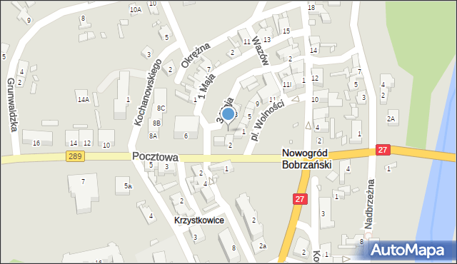 Nowogród Bobrzański, Plac Wolności, 6, mapa Nowogród Bobrzański