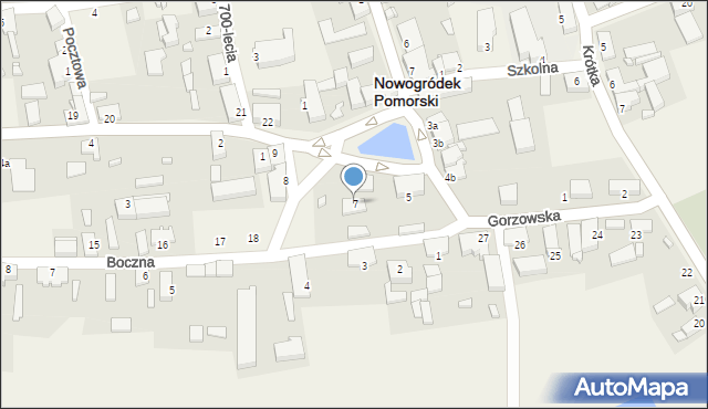 Nowogródek Pomorski, Plac św. Floriana, 7, mapa Nowogródek Pomorski