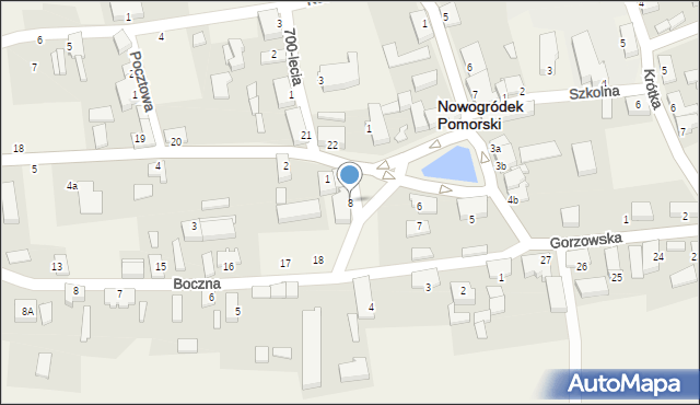 Nowogródek Pomorski, Plac św. Floriana, 8, mapa Nowogródek Pomorski