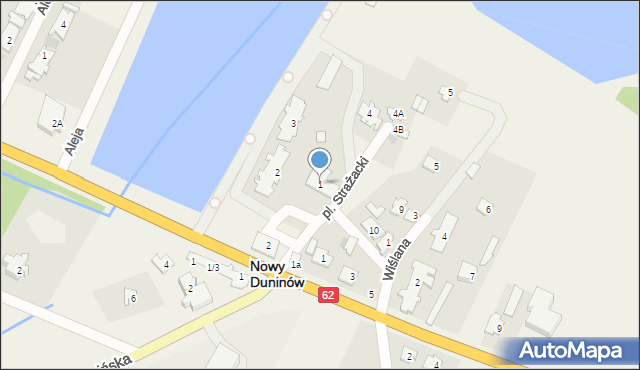 Nowy Duninów, Plac Strażacki, 1, mapa Nowy Duninów